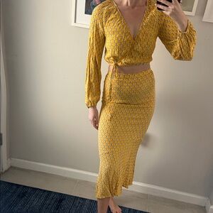 RHODE X Target Yellow Patterned Skirt Set